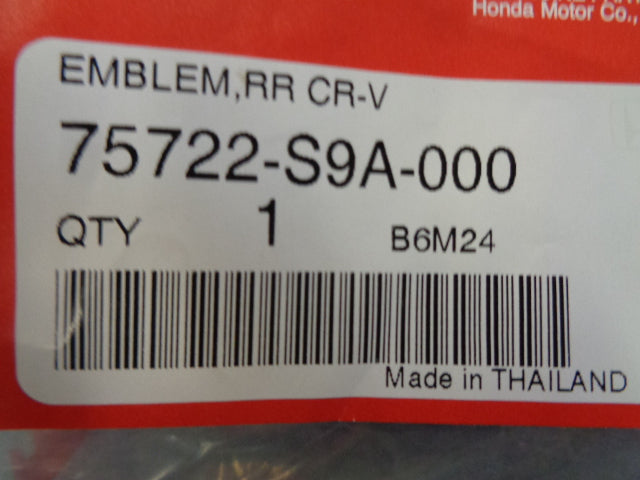 Honda CR-V Genuine Rear Door Emblem New Part