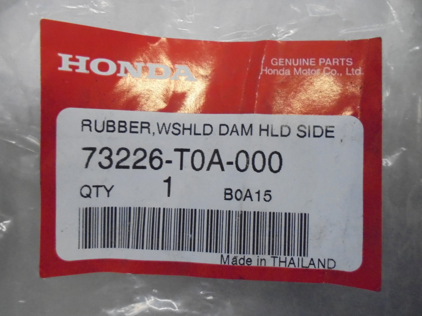Honda CR-V Genuine Rubber Windscreen Dam New Part