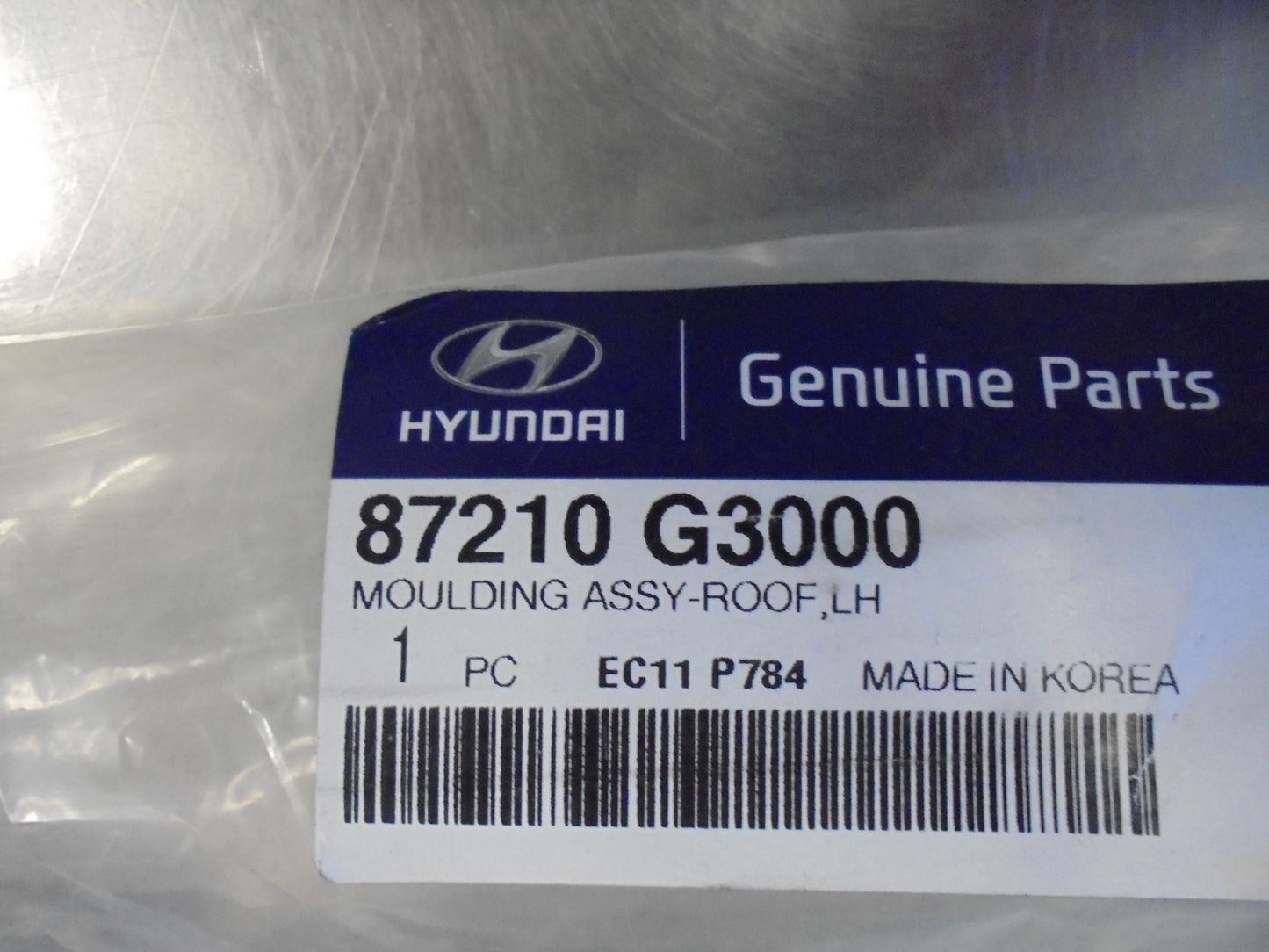 Hyundai Elantra Sedan Genuine Left Hand Roof Molding Assembly New Part