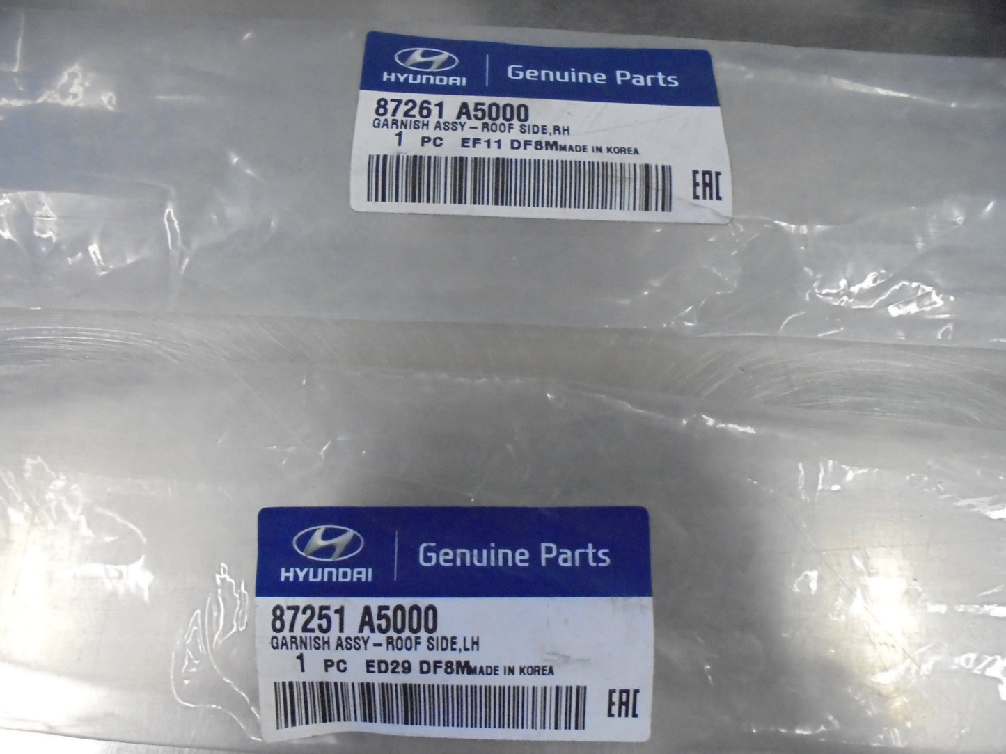 Hyundai Elantra Genuine Left/Right Roof Moulding Garnish - New Part