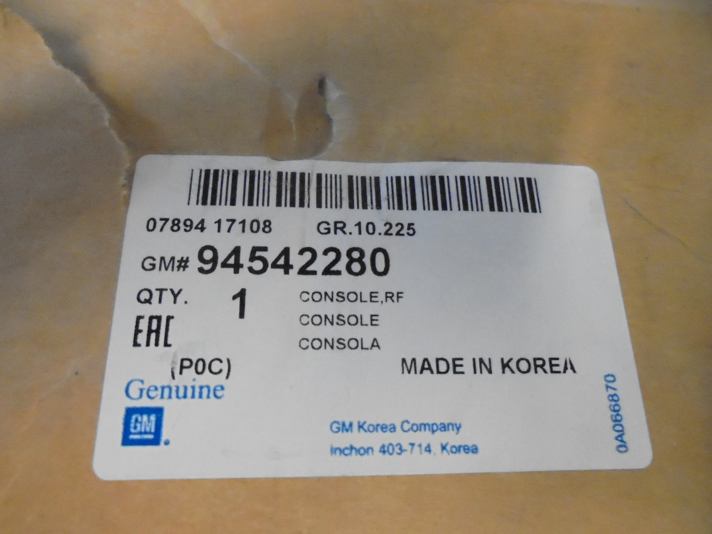 Holden CG7 Captiva Genuine Roof Console -Lights-Sun Glasses New Part