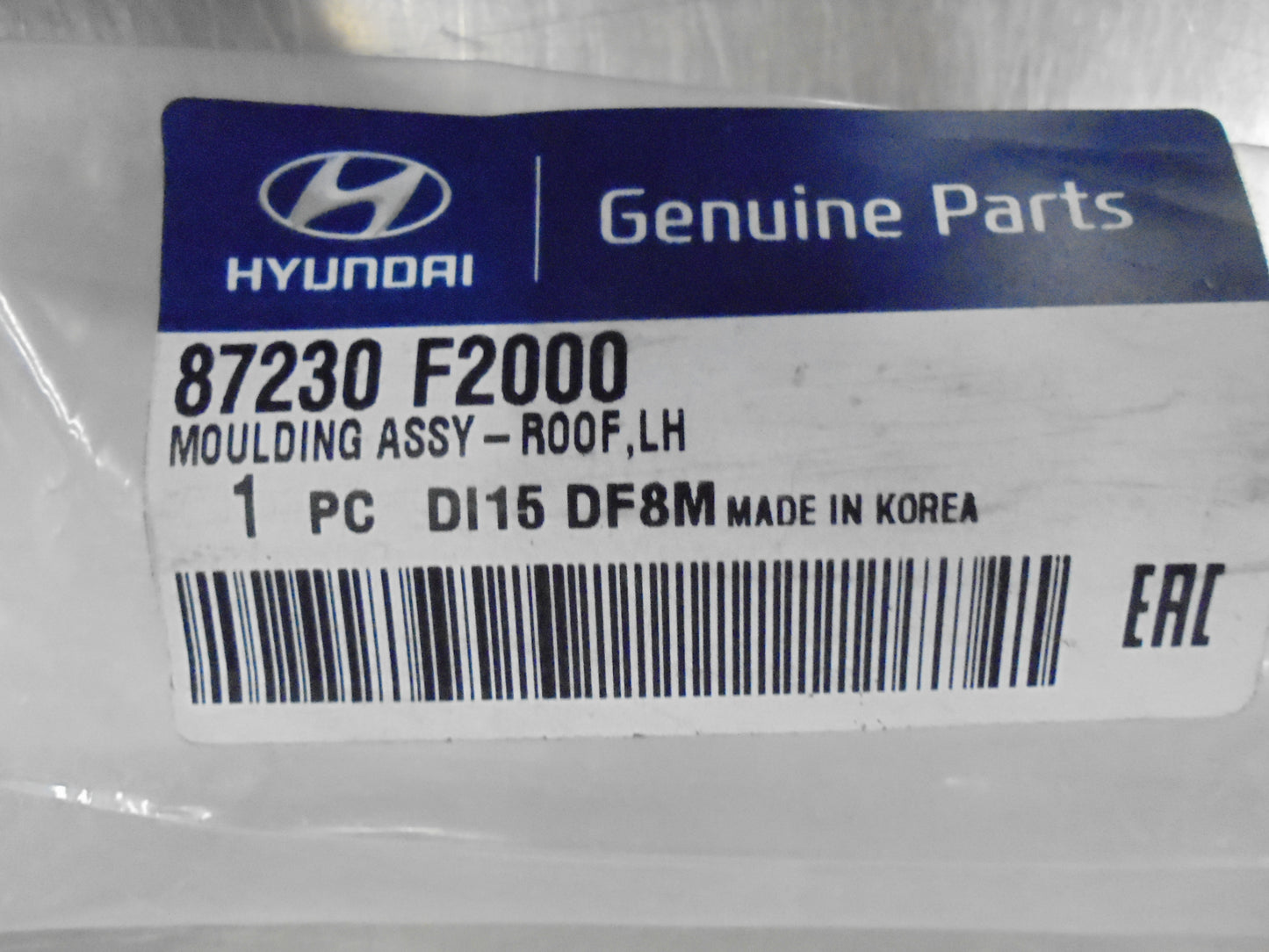 Hyundai Elantra Genuine Left Hand Roof Molding New Part
