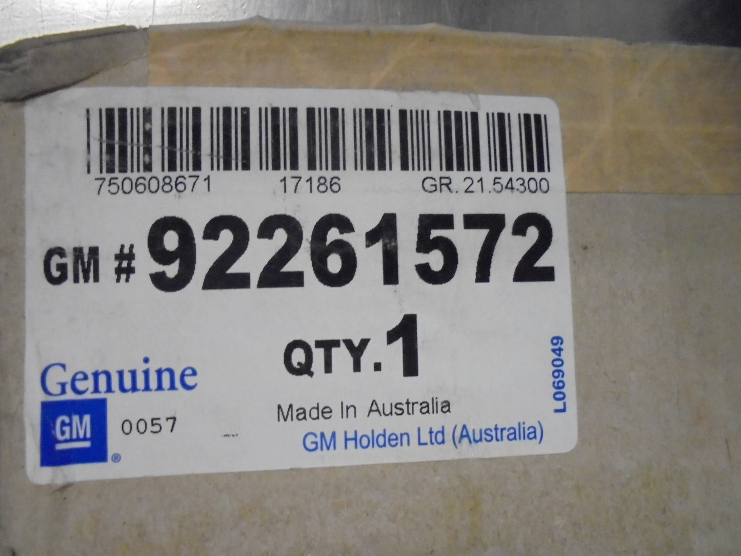 Holden JH Cruze Genuine Left Hand Lower Decal New Part
