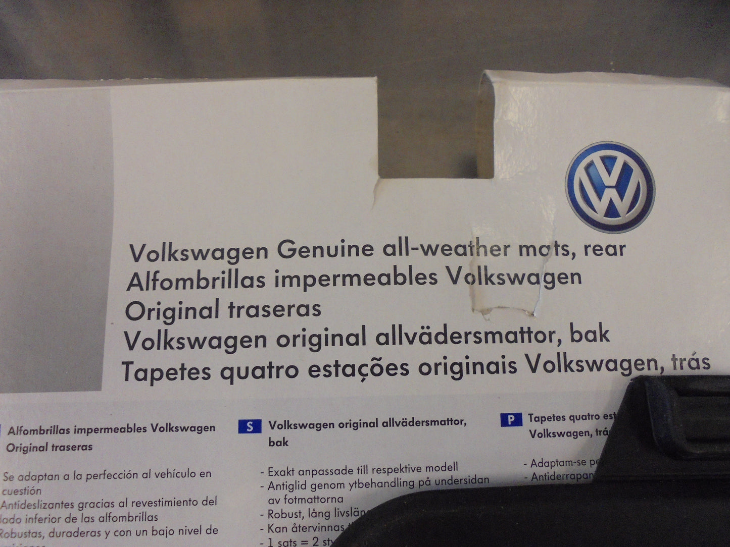 VW Passat Genuine Rubber Front Floor Mat 2015 On New Part