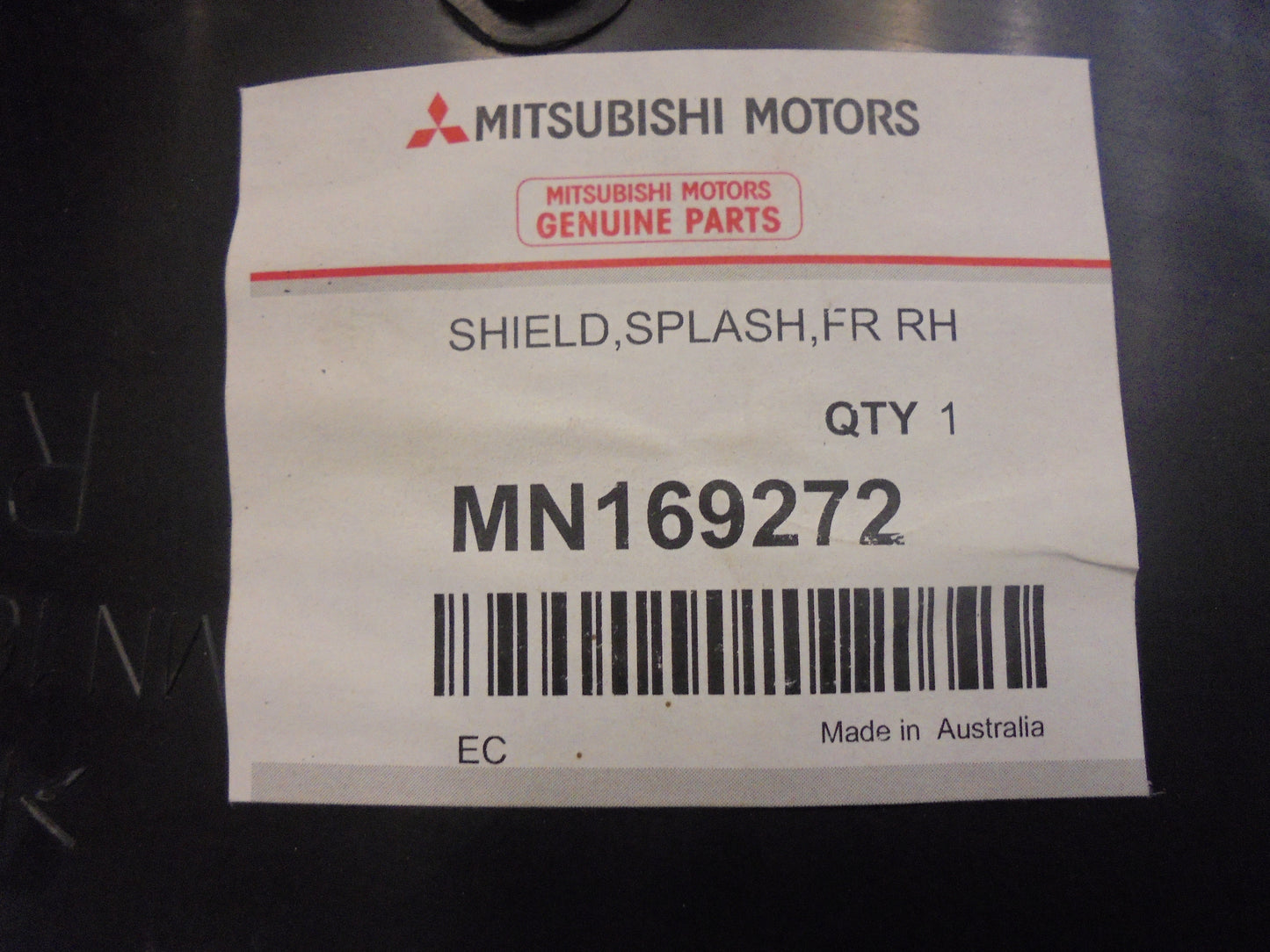 Mitsubishi 380 Genuine Front Drivers Inner Splash Guard New Part