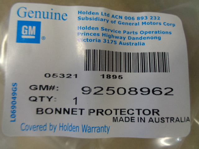 Holden Astra Genuine Clear Bonnet Protector New Part