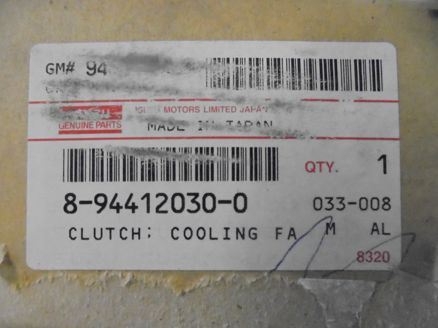 Holden Rodeo Genuine Fan Clutch Assembly Suits 4ZE1 New Part