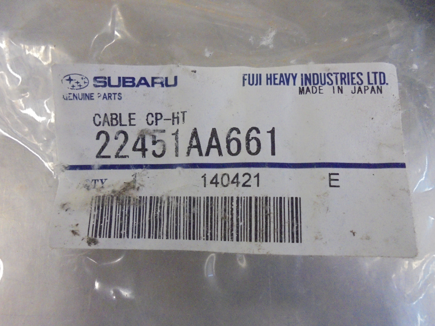 Subaru Forester-Impreza Genuine No1 Spark Plug HT Lead Cable New Part