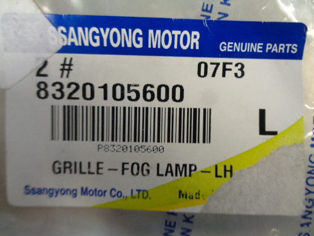 SsangYong Musso Genuine Left Hand Fog Light Grille Cover New Part