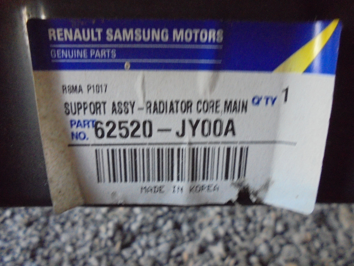 Renault Koleos Genuine Front Radiator Support Panel New Part