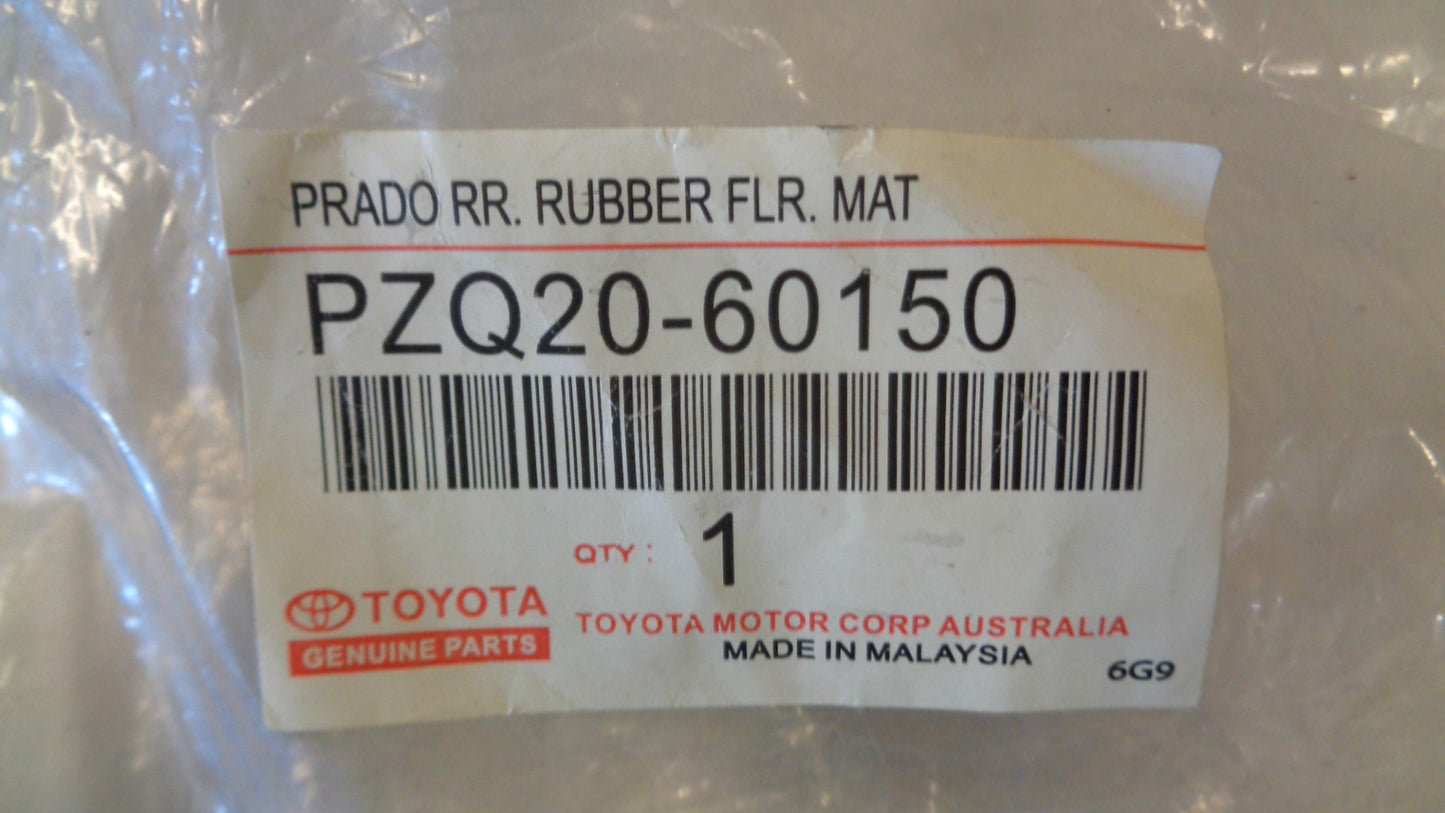 Toyota Prado 120 Series Genuine Rear Rubber Floor Mat Set New Part