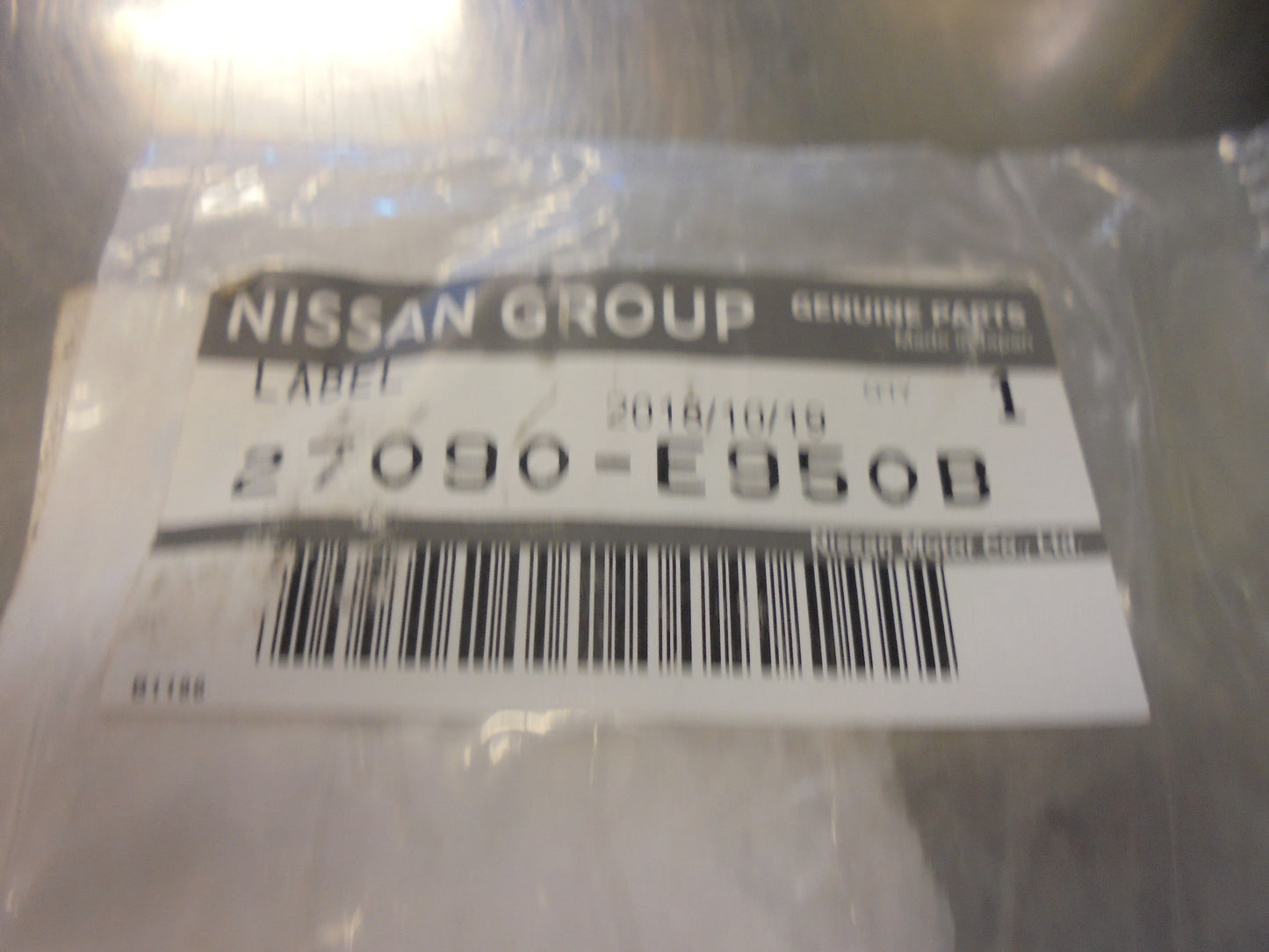 Nissan NP300 Navara Genuine Air Conditioning label New Part