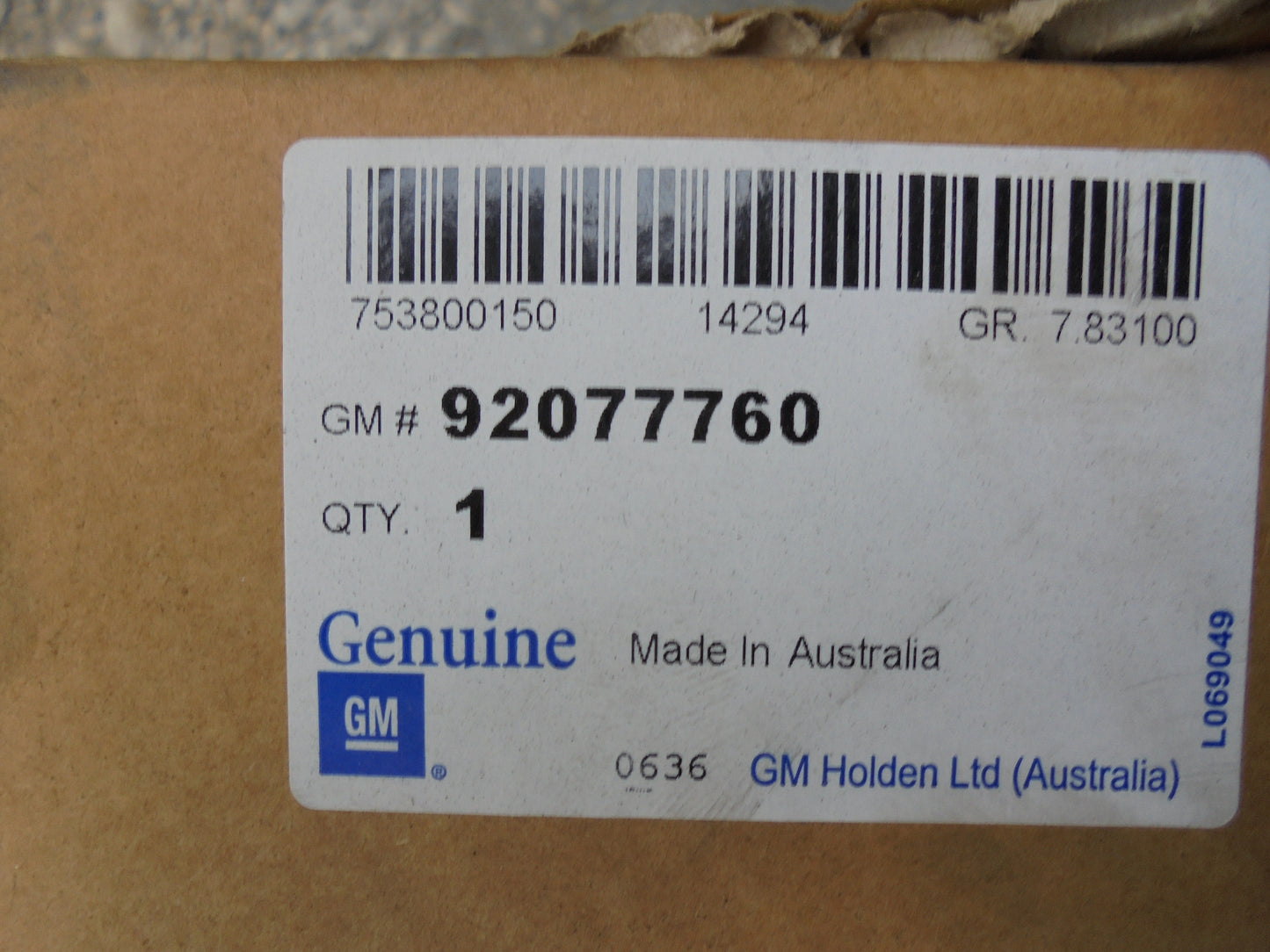 Holden VX Berlina-Calais Genuine Front Bar Cover New Part
