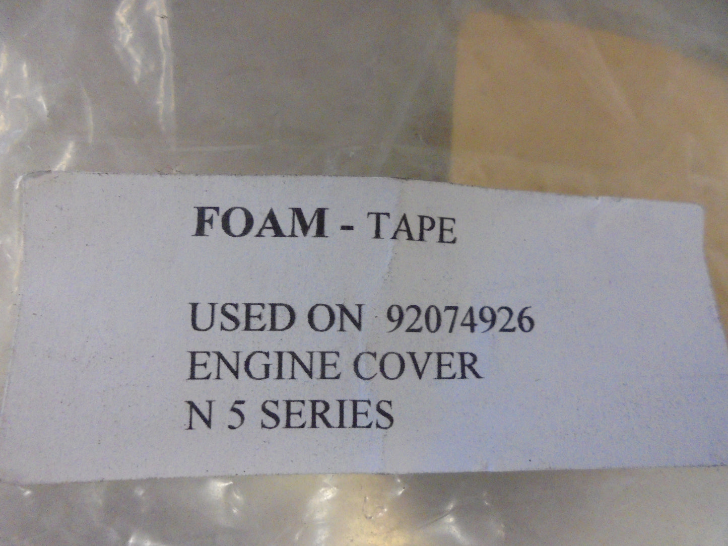 Isuzu N5 Series Genuine Engine Cover Foam Tape New Part