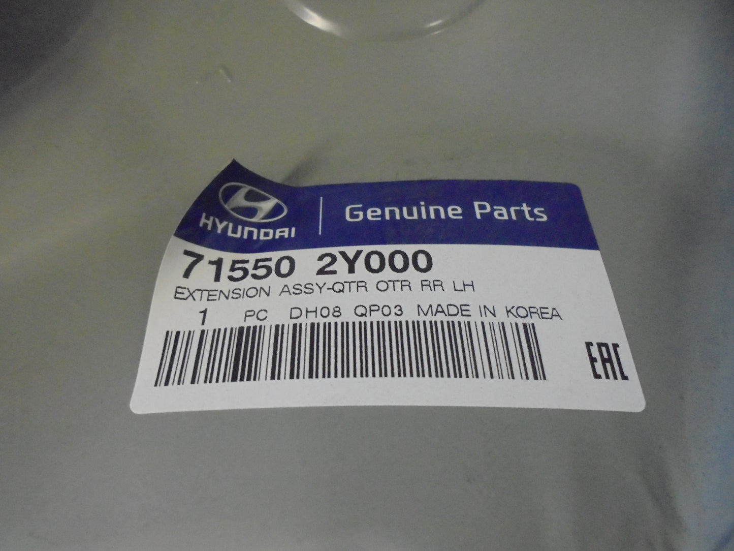 Hyundai Tucson Genuine Left Quarter Extension New Part