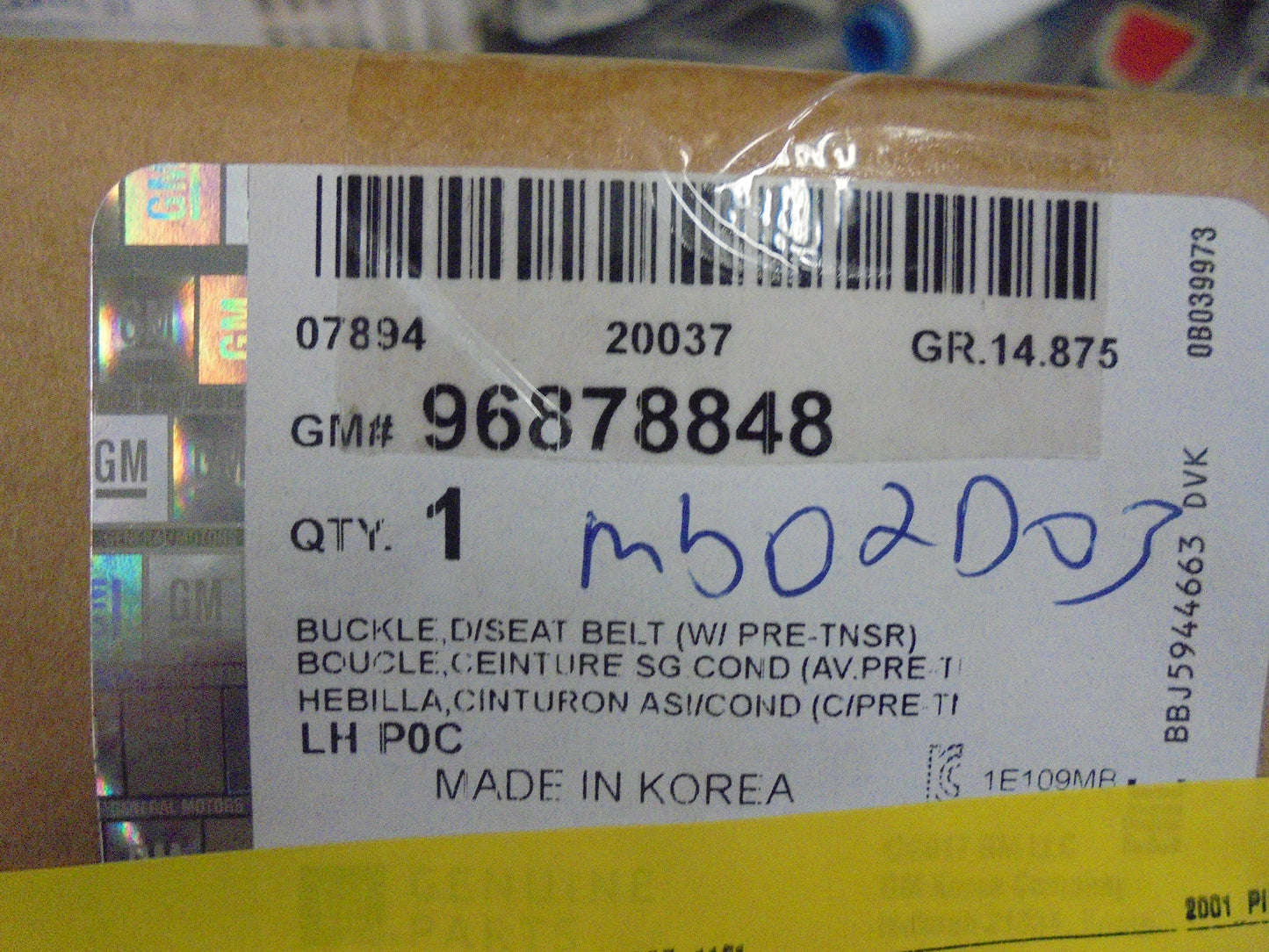 Holden Captiva Genuine Left Hand Front Seat Belt Buckel ASM New Part