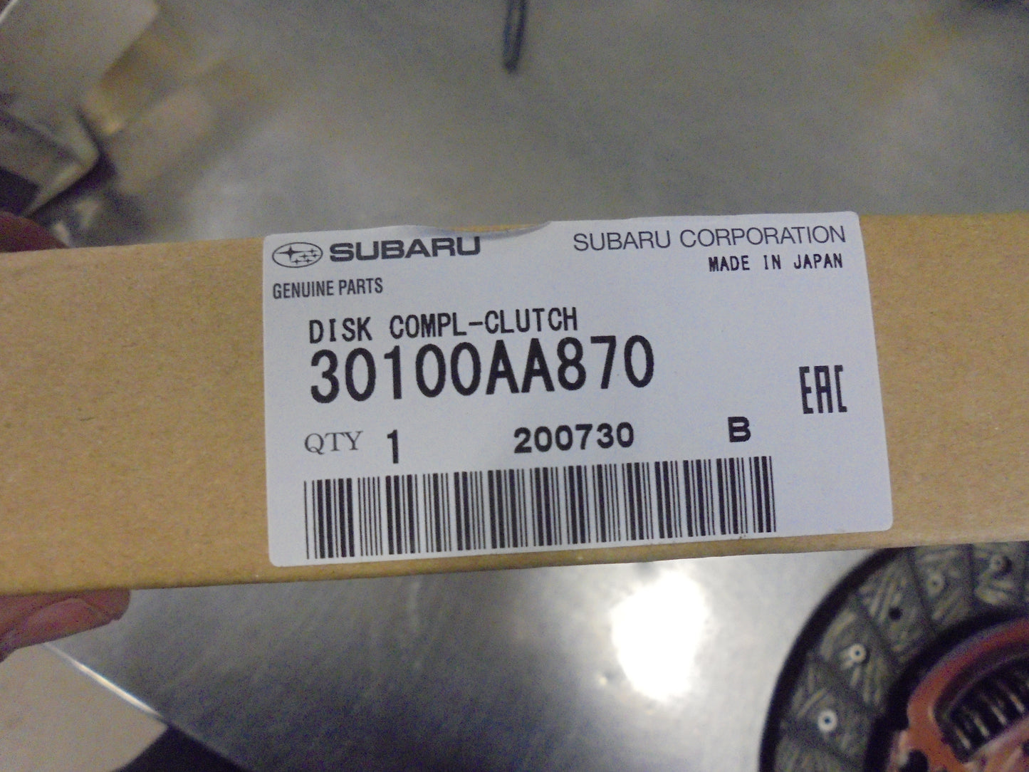 Subaru BRZ/Legacy/Outback/Forester/XV Genuine Clutch Plate New Part