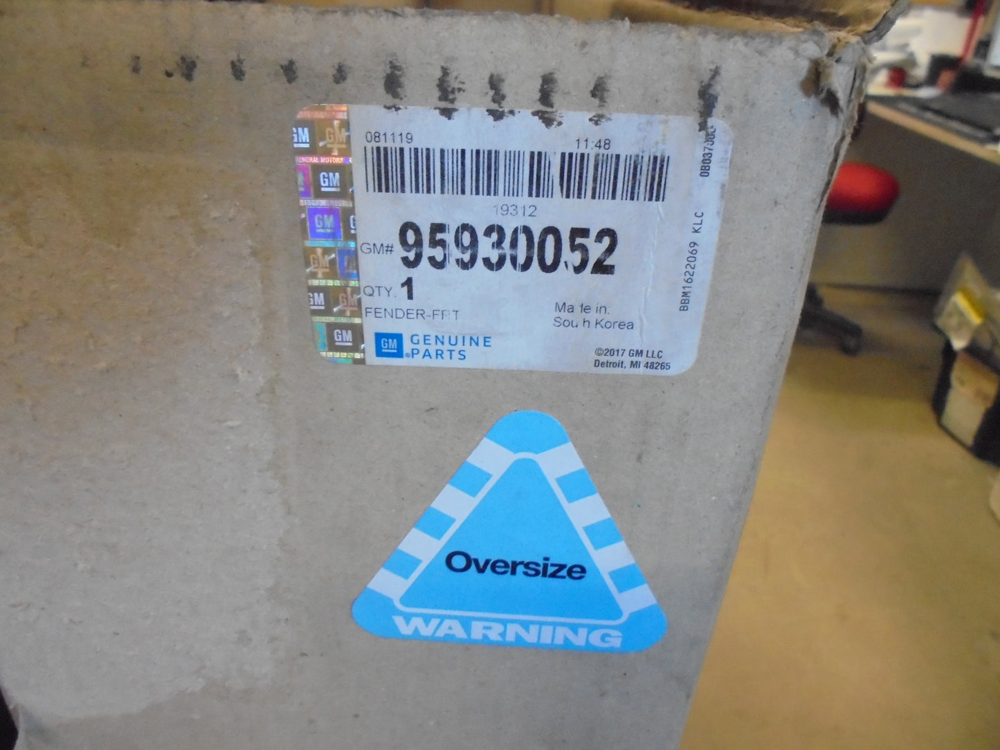 Holden Captiva Genuine Left Hand Front Guard New Part