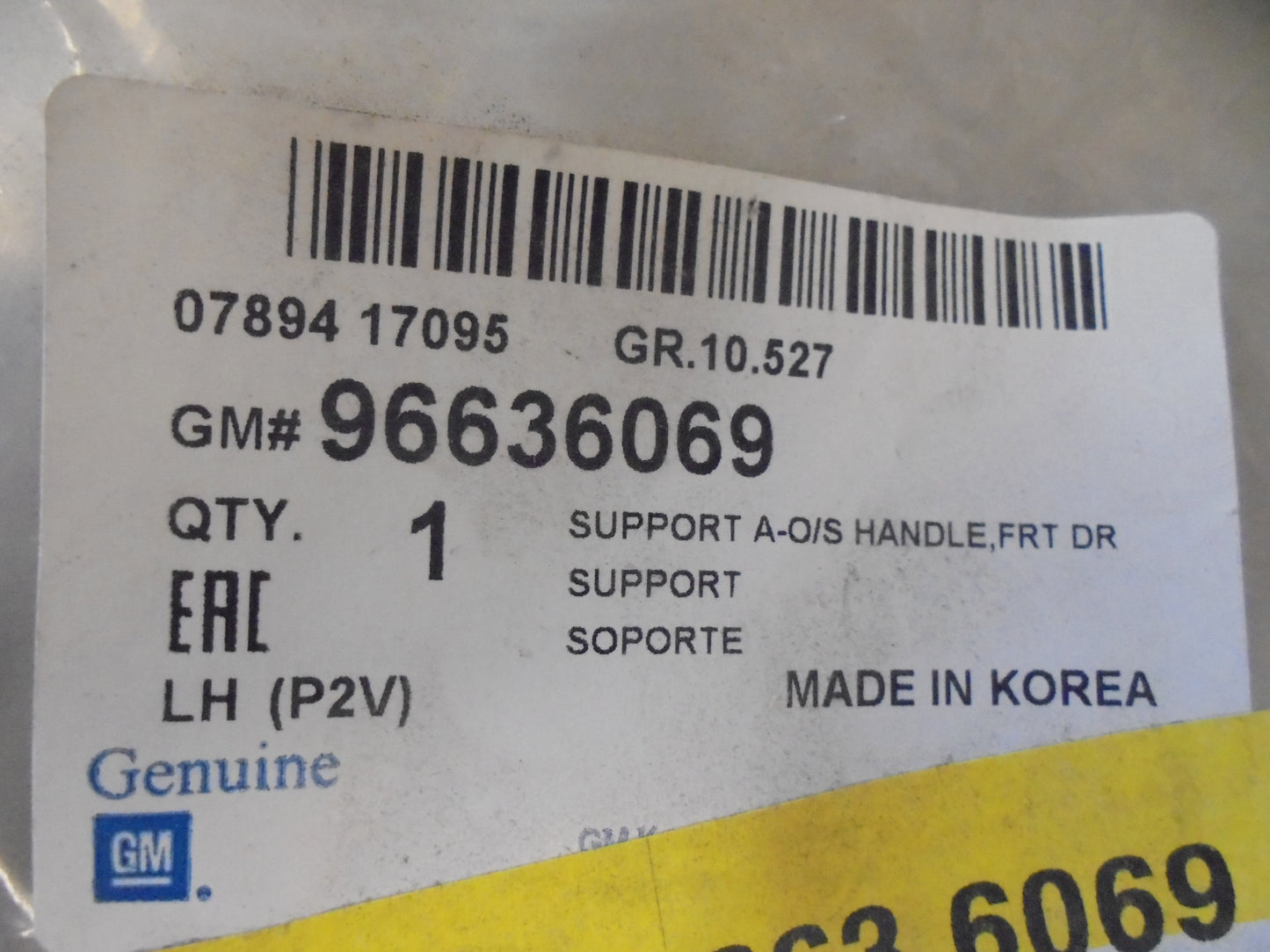 Holden Epica Genuine Front Passenger Inner Handle Assembly New Part