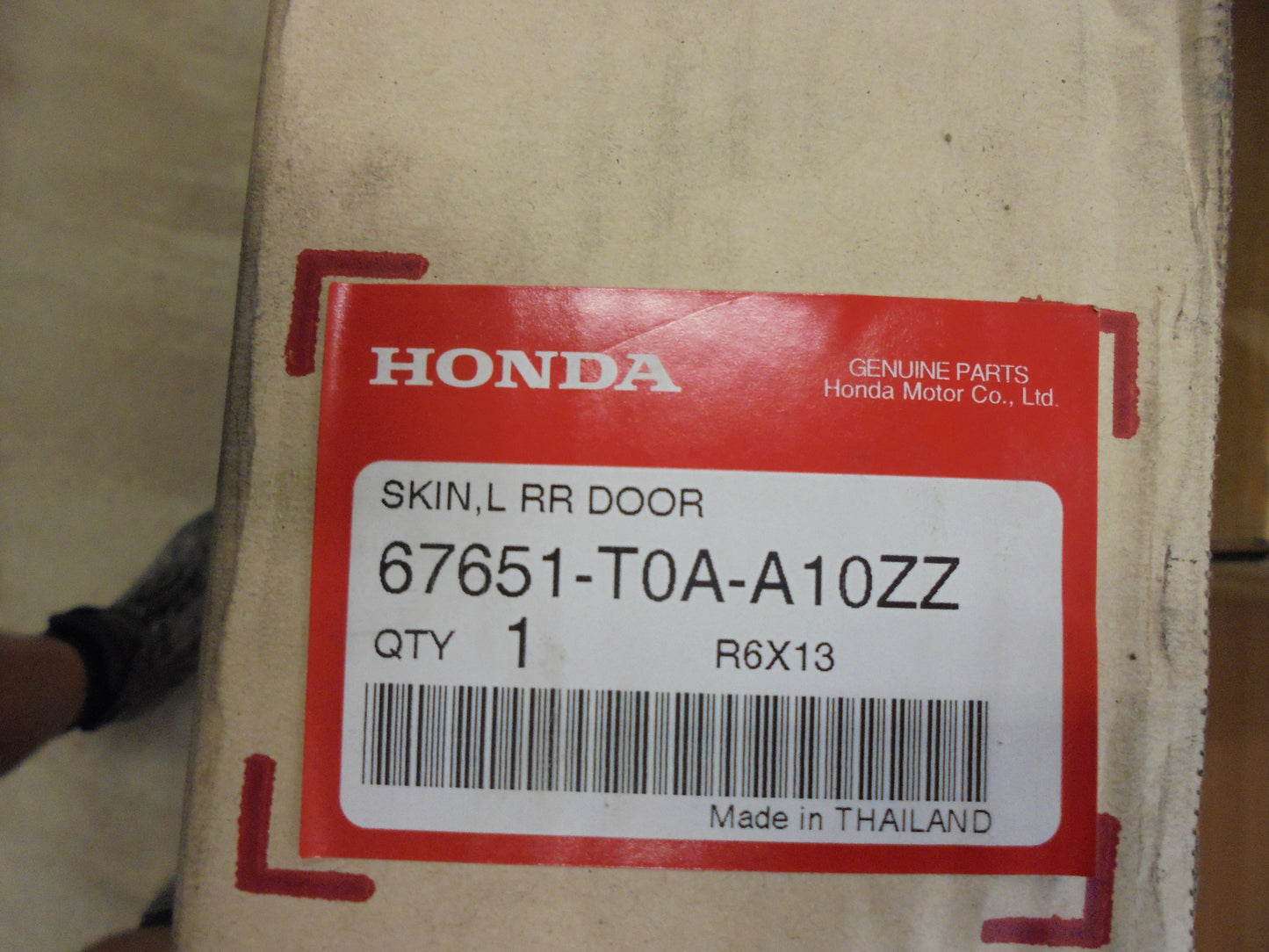 Honda CR-V Genuine Left Hand Rear Door Skin New Part