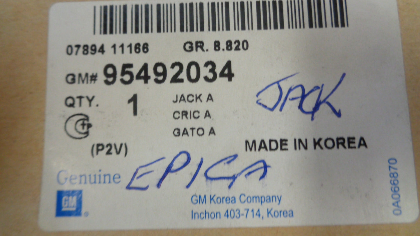 Holden Epica Genuine Jack New Part