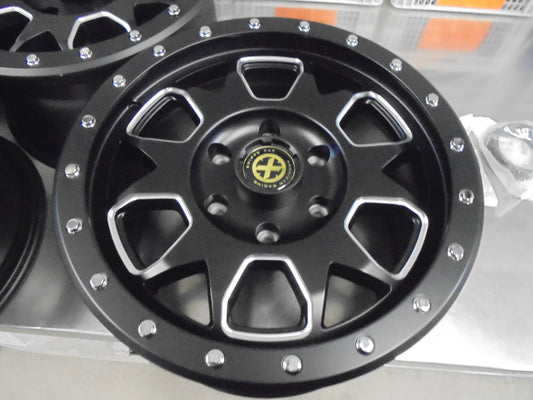ATX Series AX196 Alloy Wheel Set Of 4 Satin Black With Milled Accents New Part