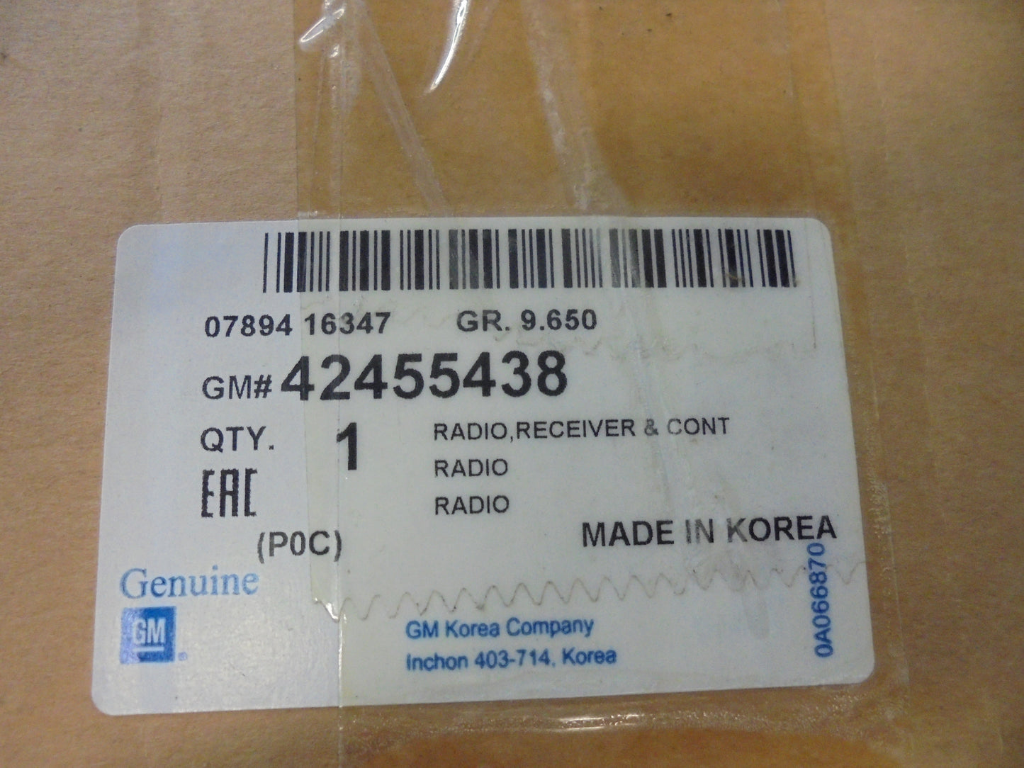 Holden Captiva Genuine Head Unit ASM New Part