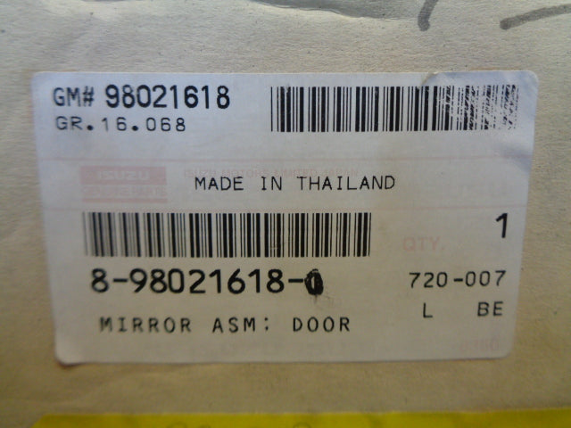 Holden RA Rodeo Genuine Right Hand Front Door Mirror Assy New Part