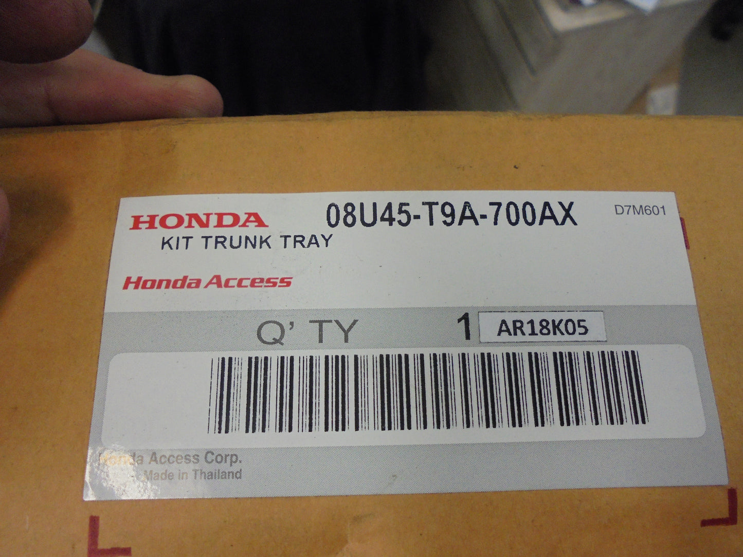 Honda City Sedan Genuine Rear Cargo Mat New Part