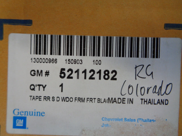Holden RG Colorado Genuine Left Hand Rear Door Frame Black Tape New Part