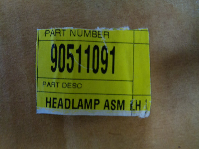 Holden TR Astra Genuine Left Hand Headlight New Part