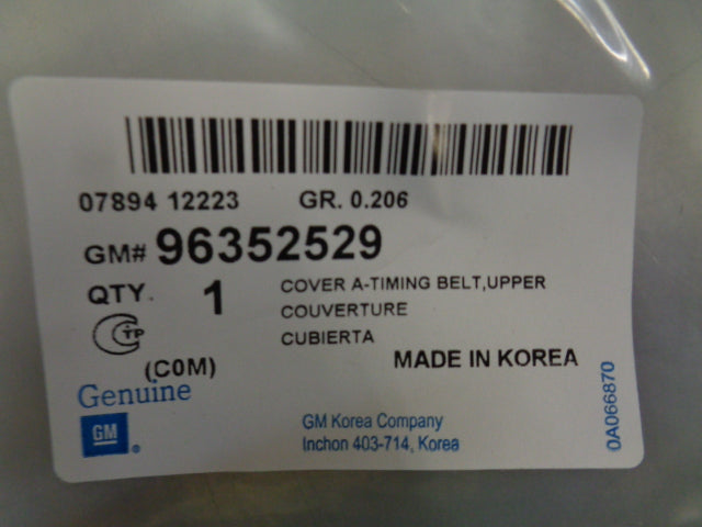 Daewoo Matiz Genuine Timing Belt Upper Cover New Part