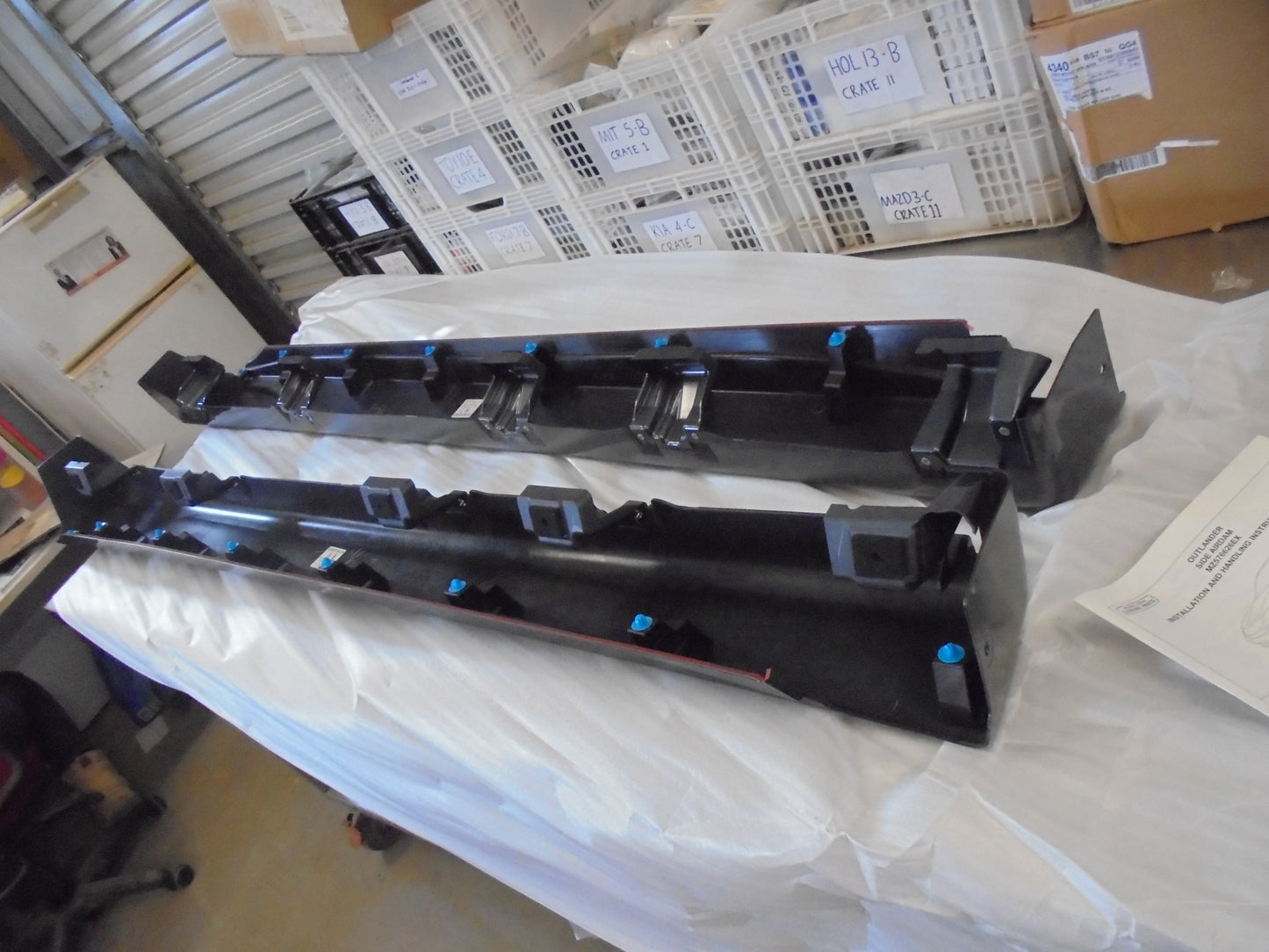 Mitsubishi Outlander Genuine Side Skirt Kit Factory Gray In Colour New Part