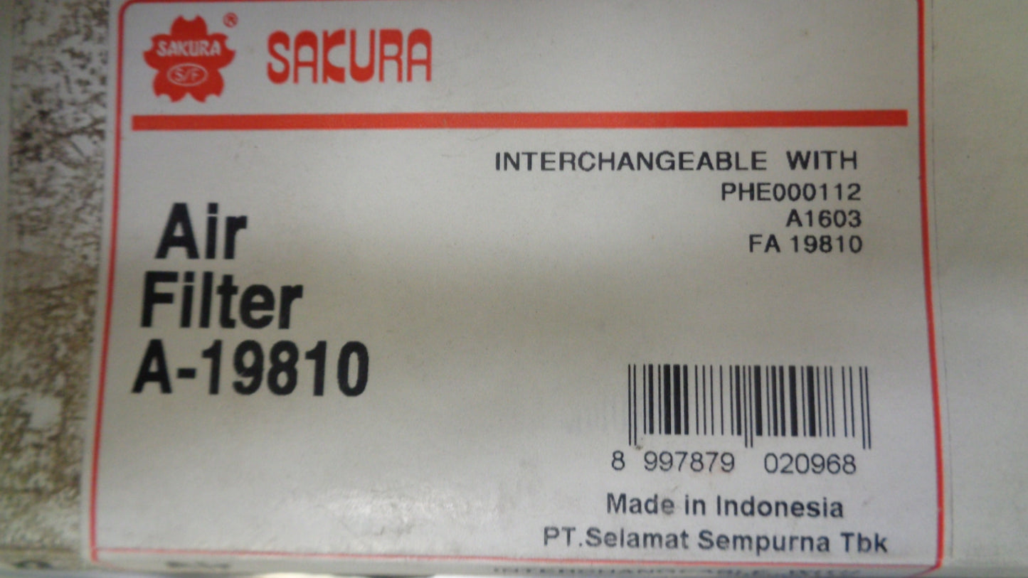 Sakura Air Filter suits Landrover Discovery L319 Engines New Part