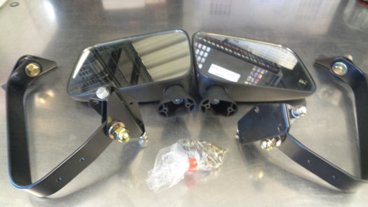 Britax Universal Black 200mm x 145mm Left/Right Mirror Set with Fitting Kit - New Part