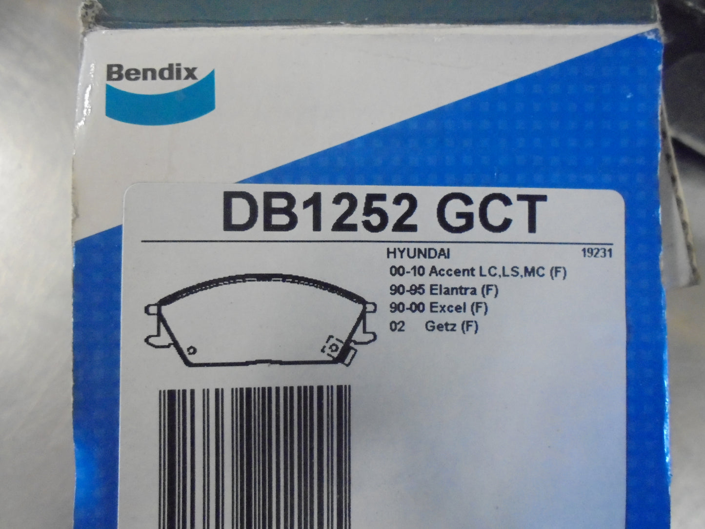 Bendix Front Brake Pad Set Suits Hyundai Accent-Elantra-Excel-Getz New Part