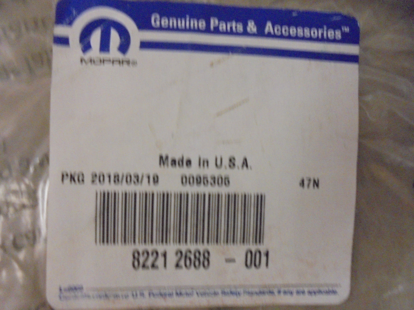Jeep Grand Cherokee Genuine Rear Cargo Mat New Part