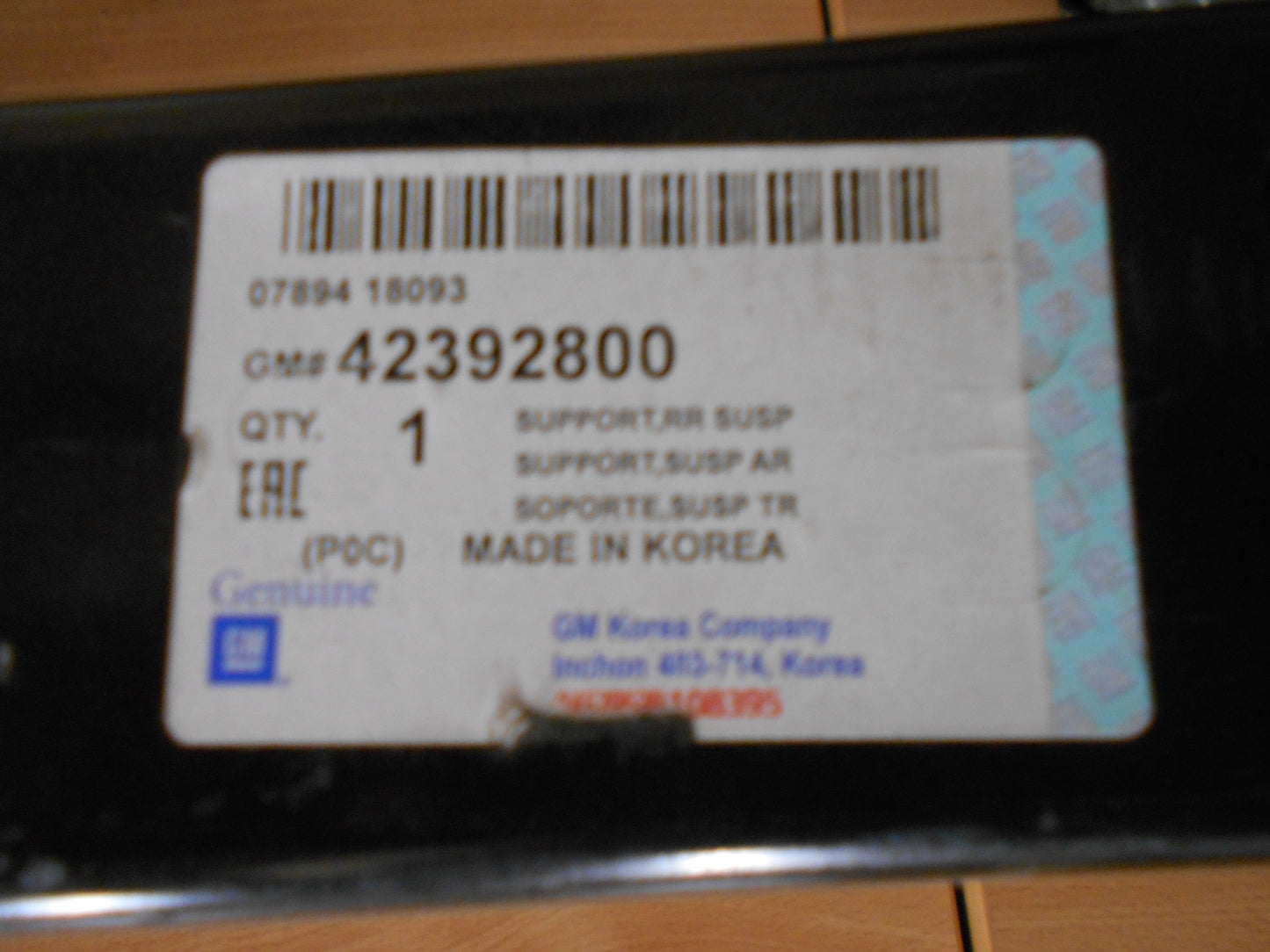 Holden Captiva Genuine Rear Suspension Cradle New Part