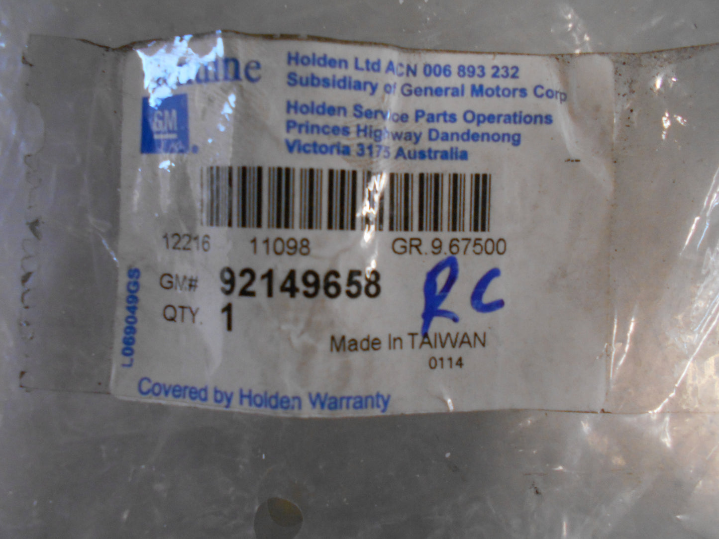 Holden RC Colorado Genuine Telephone Wiring Loom New Part