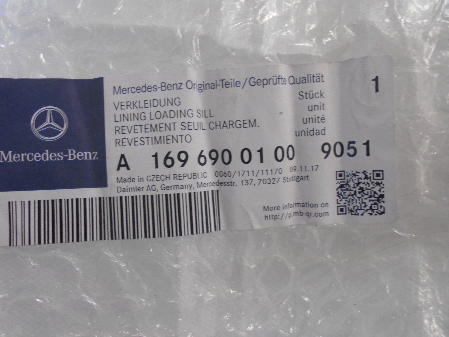 Mercedes-Benz Various Models Genuine Rear Boot Trim Panel New Part