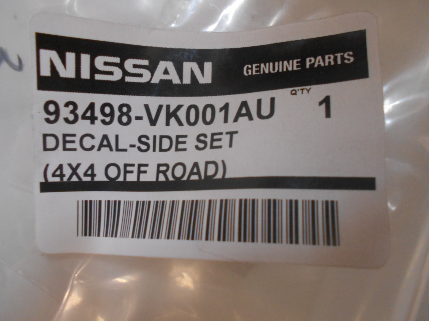 Nissan Navara D22 Genuine 4X4 Offroad Side Decal New Part