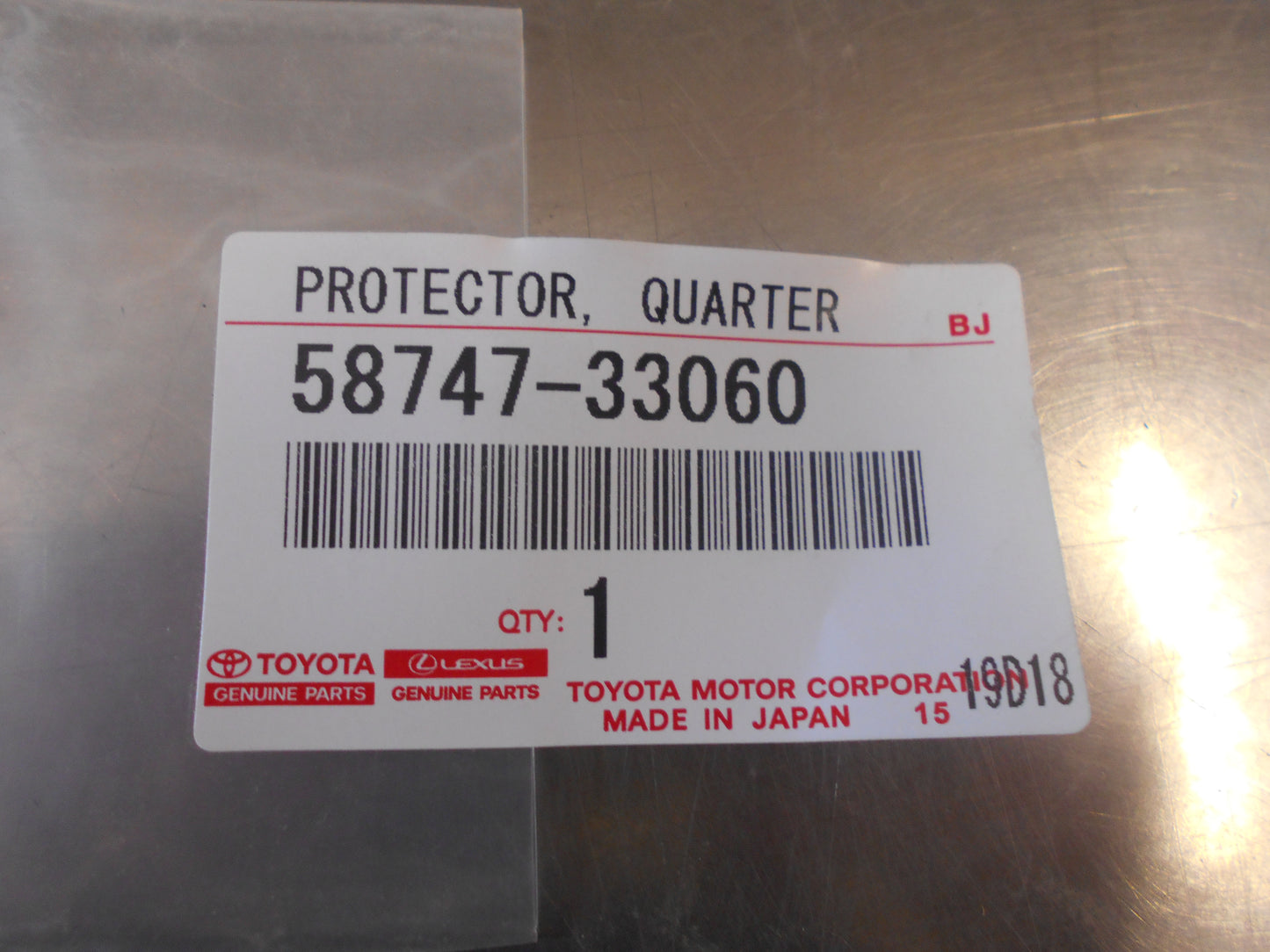 Toyota XV50 Camry Genuine Right Hand Rear Quarter Panel Protector New Part