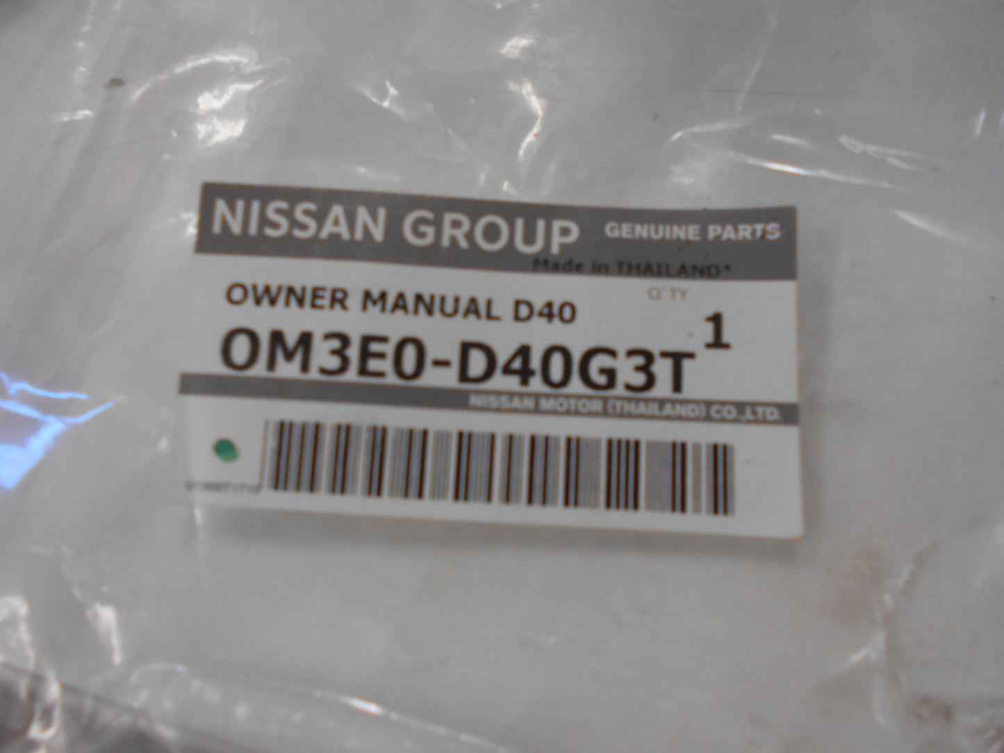 Nissan D40 Navara Thai Genuine Owner's Manual New Part