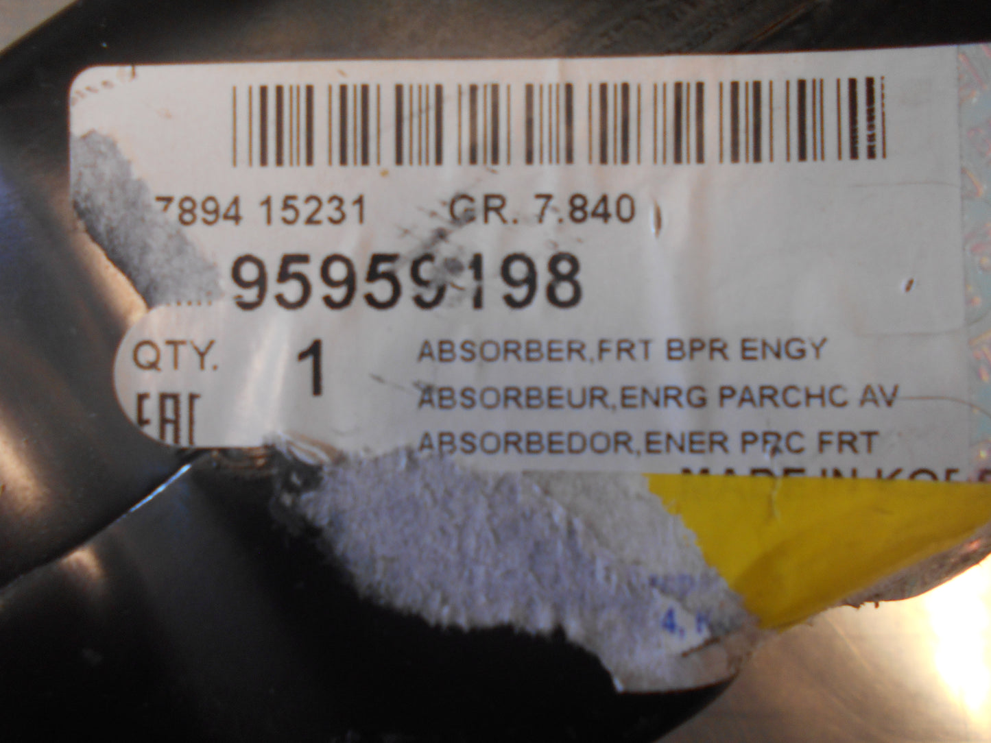 Holden Trax Genuine Front Energy Absorber Right Hand Bracket New Part