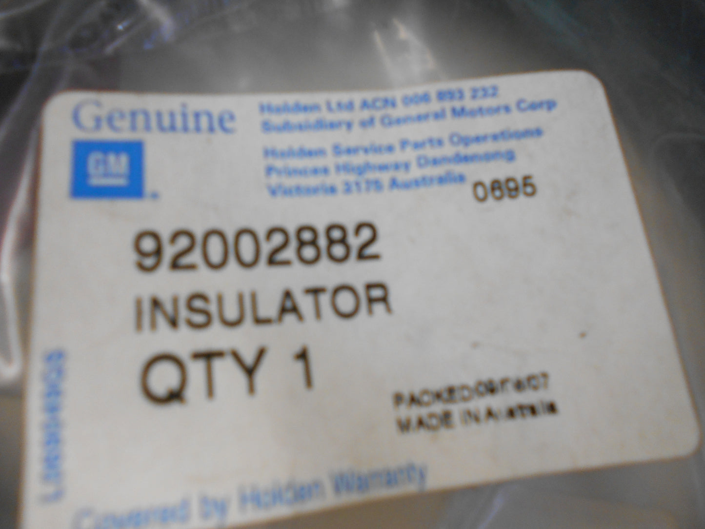 Holden VT VU VX VY VZ WH WK Commodore Genuine Front Upper Spring Insulator New Part