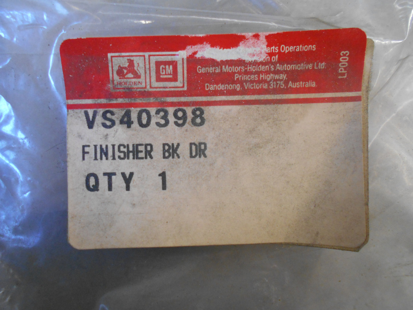 Holden LD Astra Genuine Tailgate Finisher Panel New Part