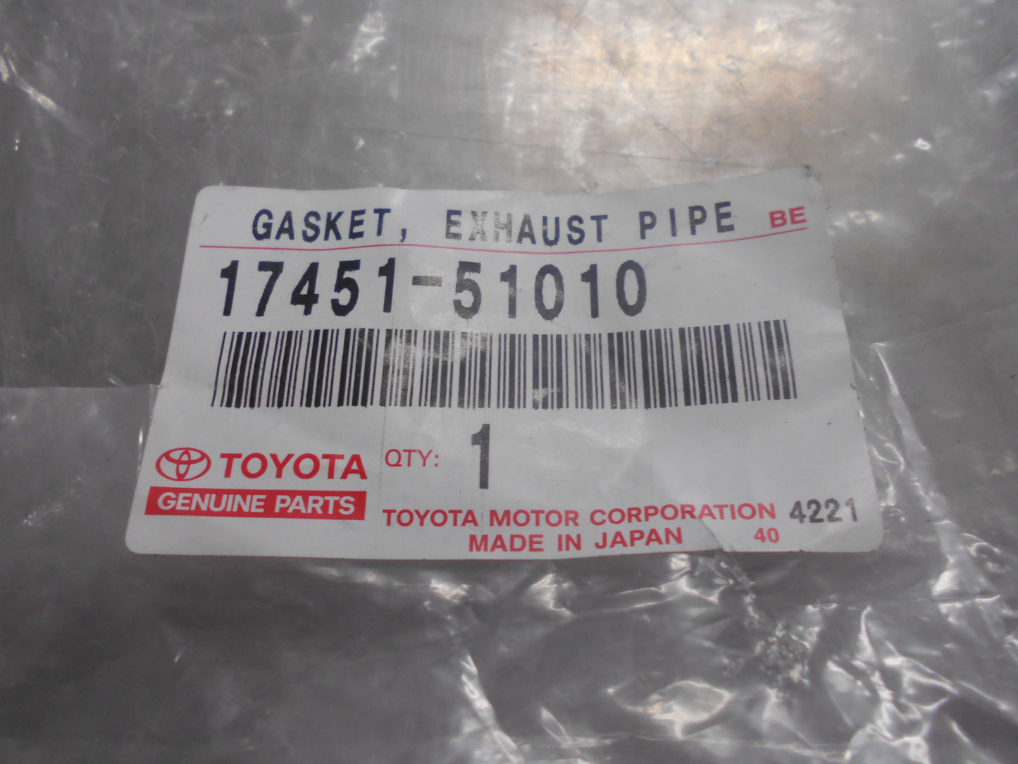 Toyota Landcruiser Genuine Exhaust Pipe Gasket New Part