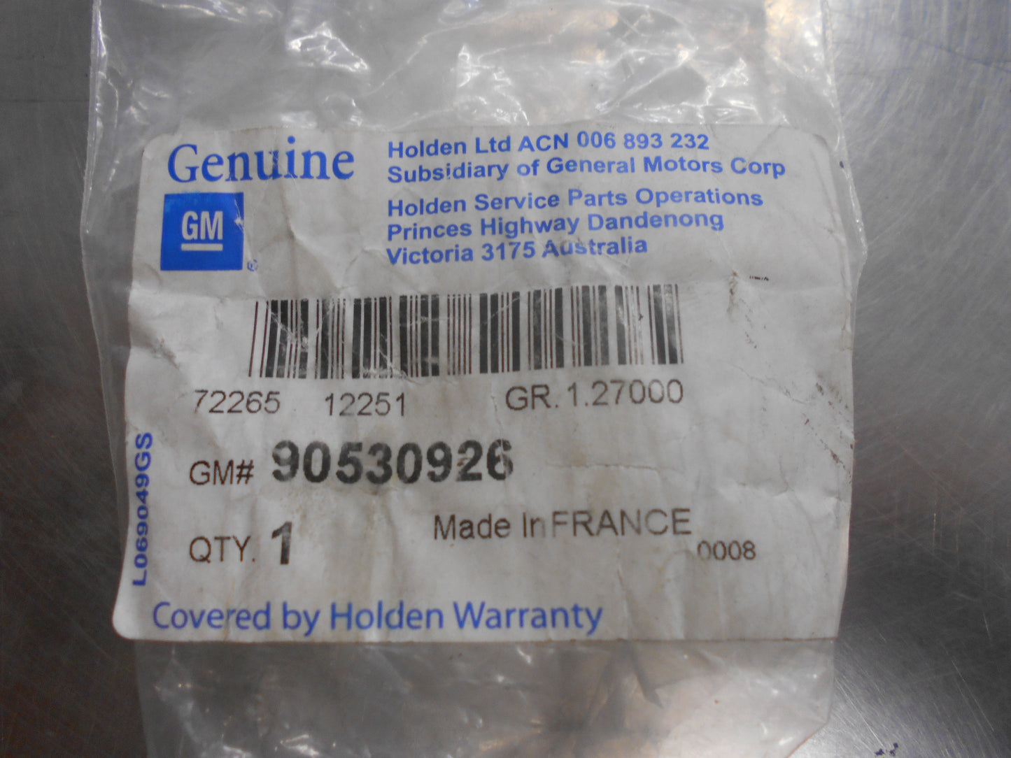 Holden Astra Genuine Upper Radiator Mount New Part