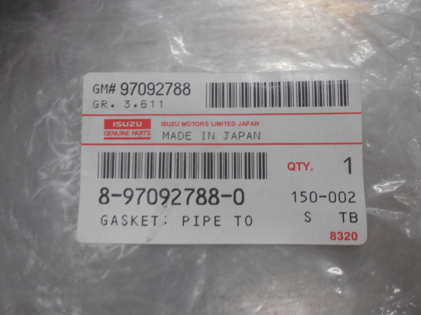 Holden Rodeo/Jackaroo Genuine Exhaust Pipe Gasket New Part