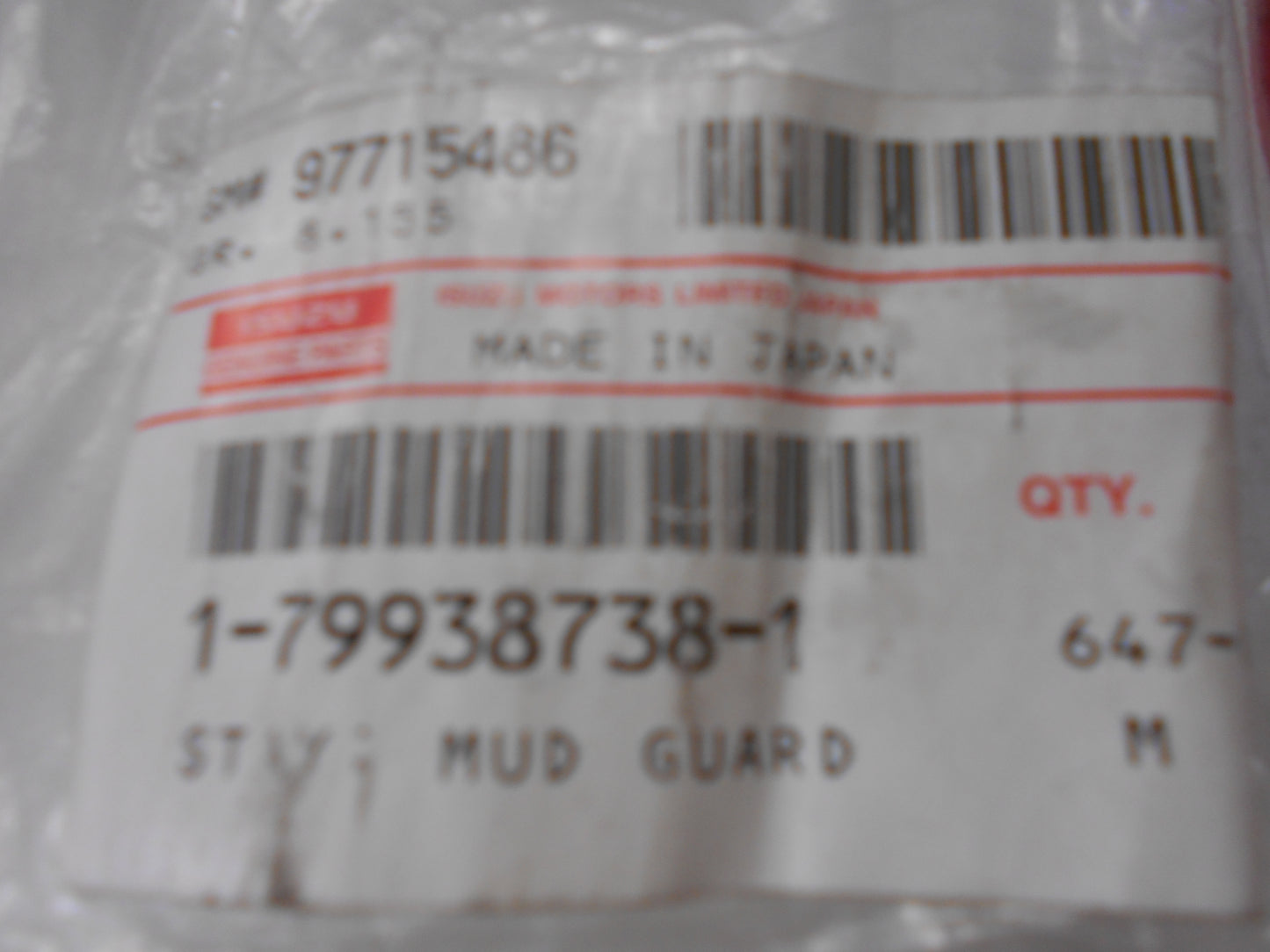 Isuzu FSR Genuine Mud Guard Stay Bracket New Part